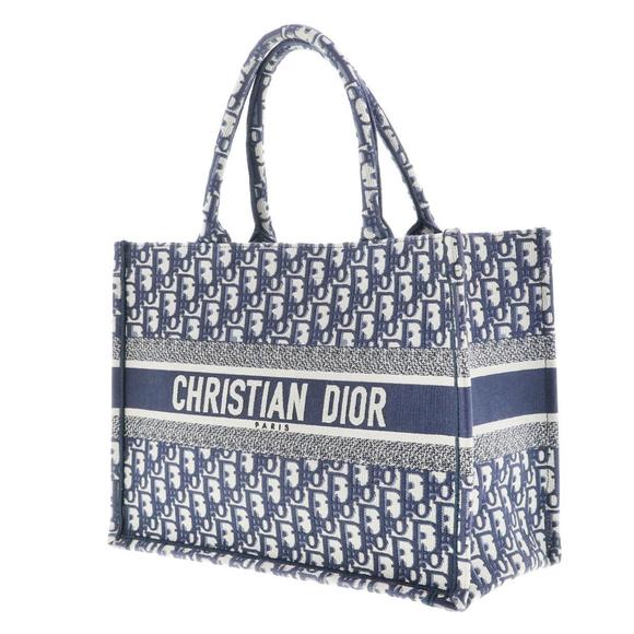 Dior Tote Blue  Christian Tote Book Bag Bag - Picture 1 of 8
